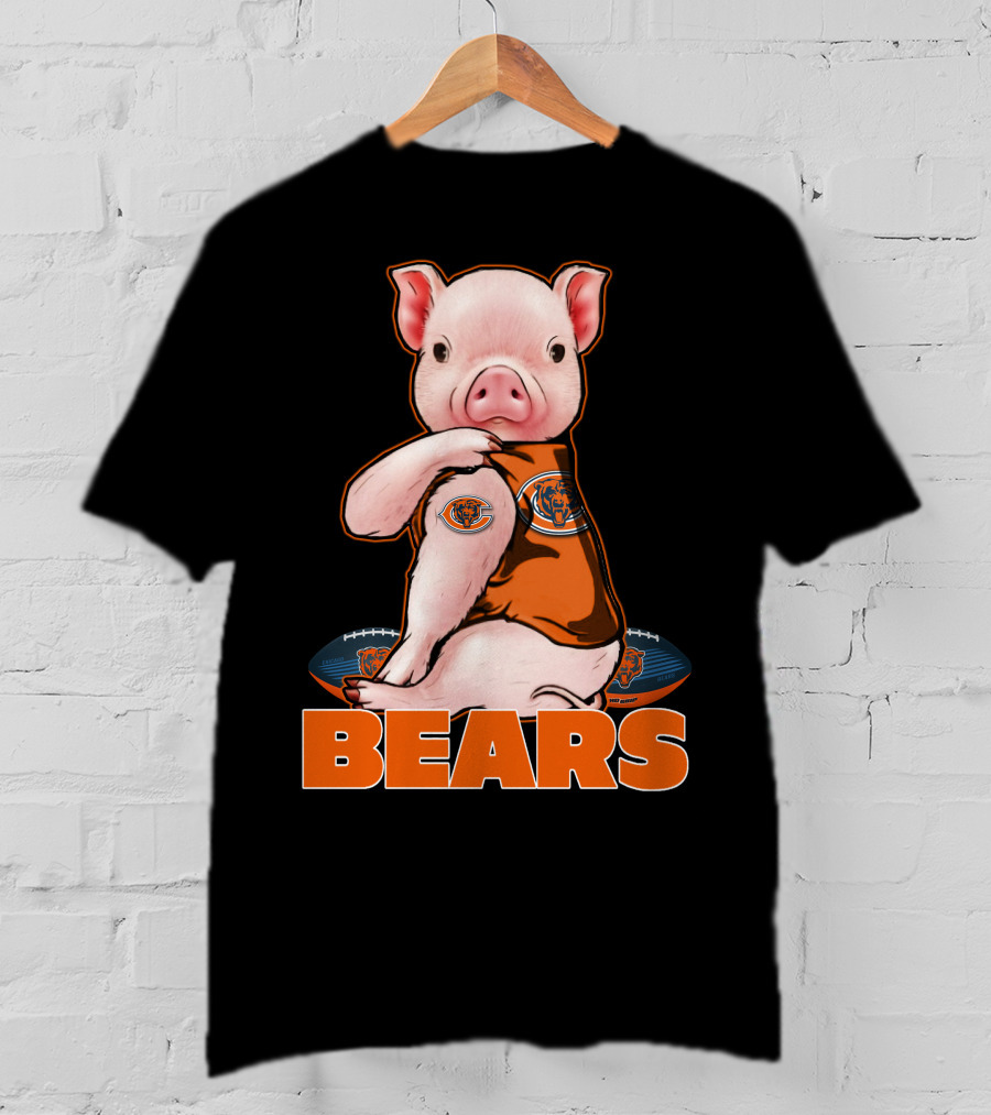 Pig BEARS Football T-Shirt