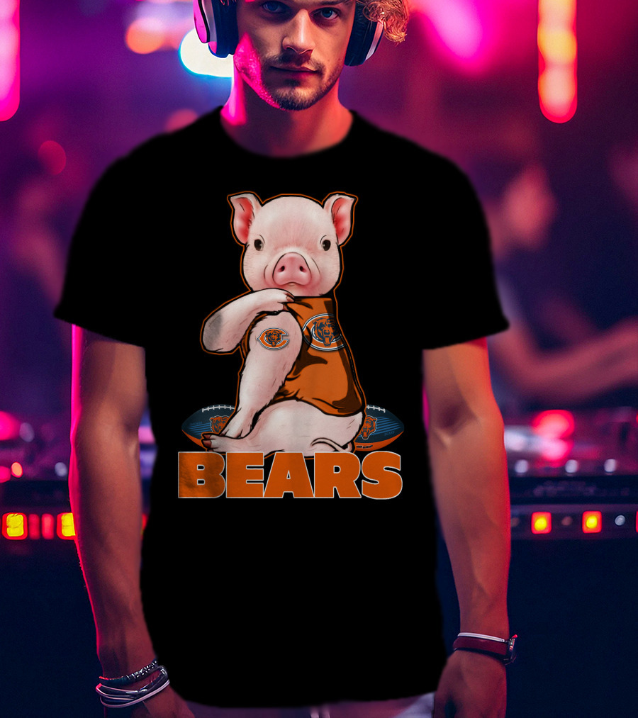 Pig BEARS Football T-Shirt