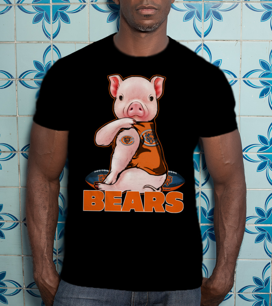 Pig BEARS Football T-Shirt