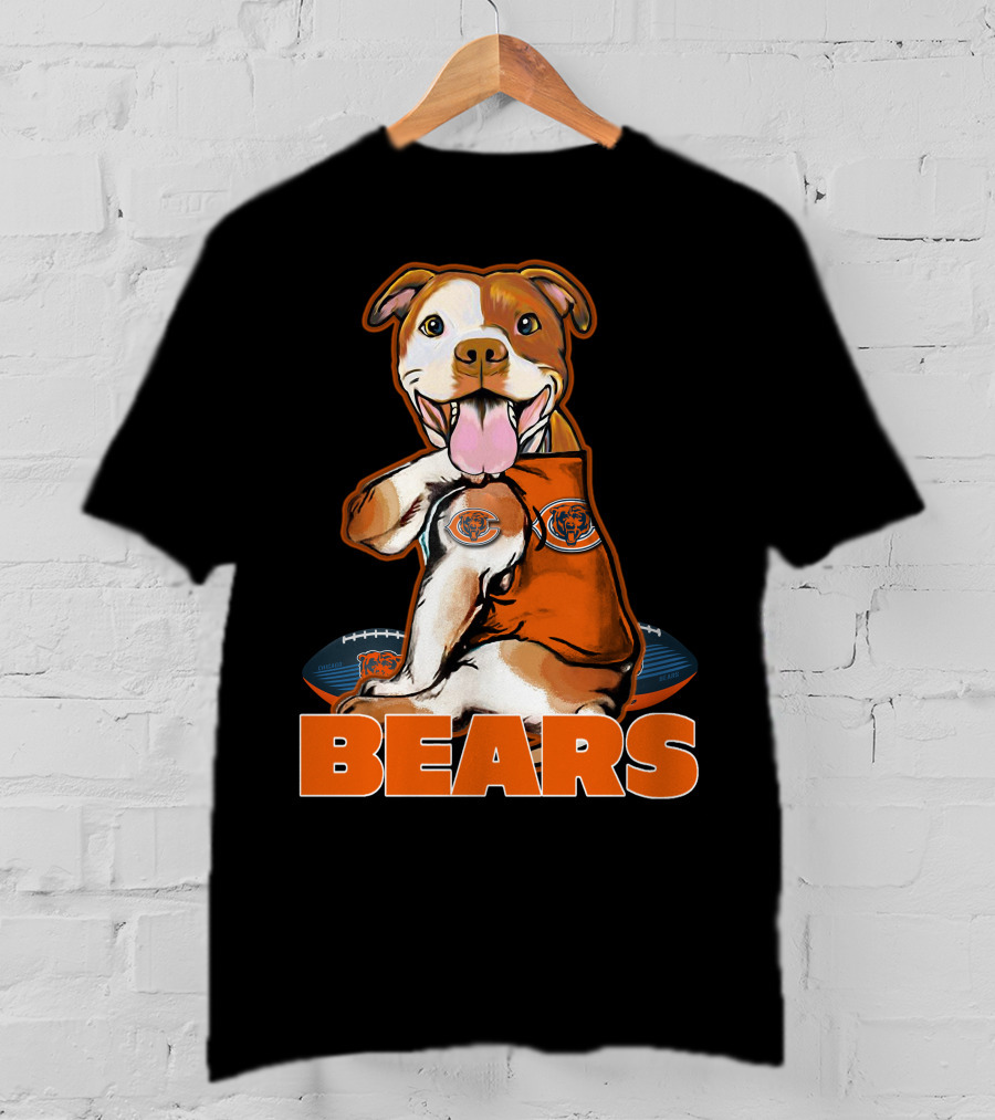 Pittbull CHICAGO BEARS NFL Football Fan Merchandise T-Shirt