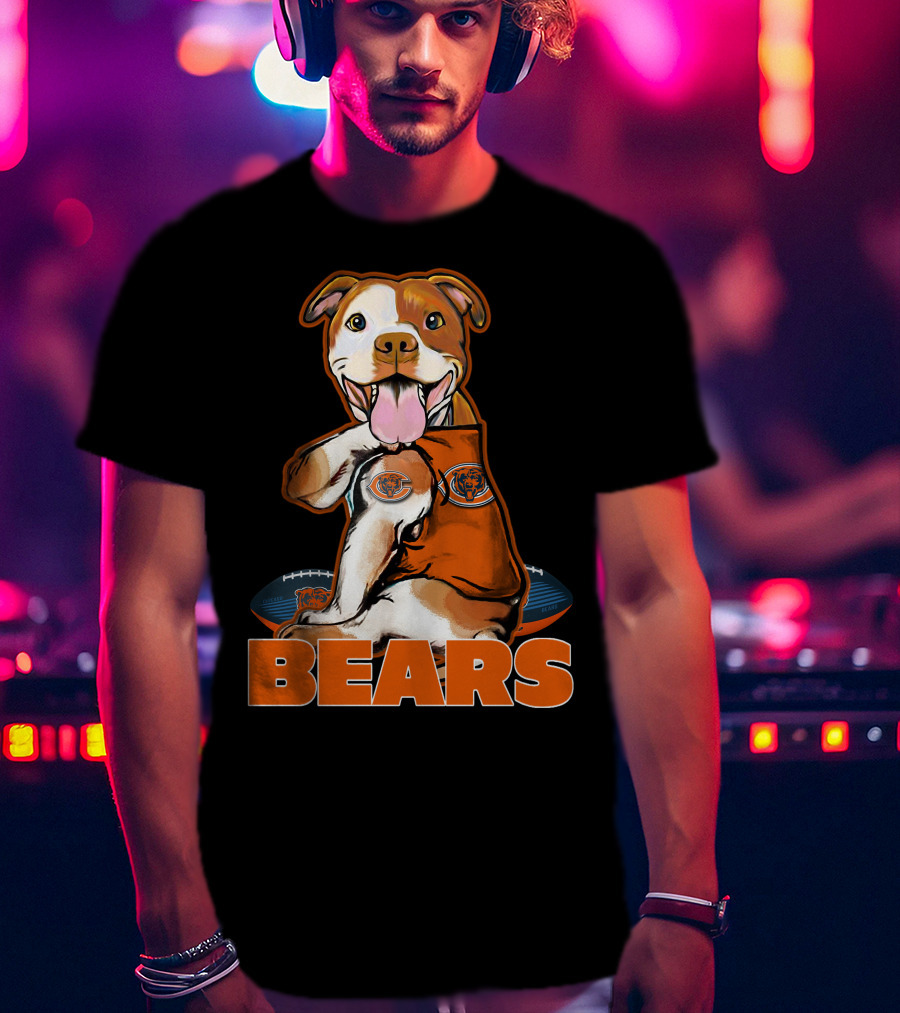 Pittbull CHICAGO BEARS NFL Football Fan Merchandise T-Shirt
