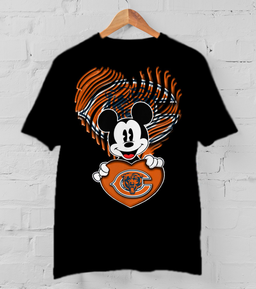 Mick And Heart Shaped Chicago Bears T-Shirt