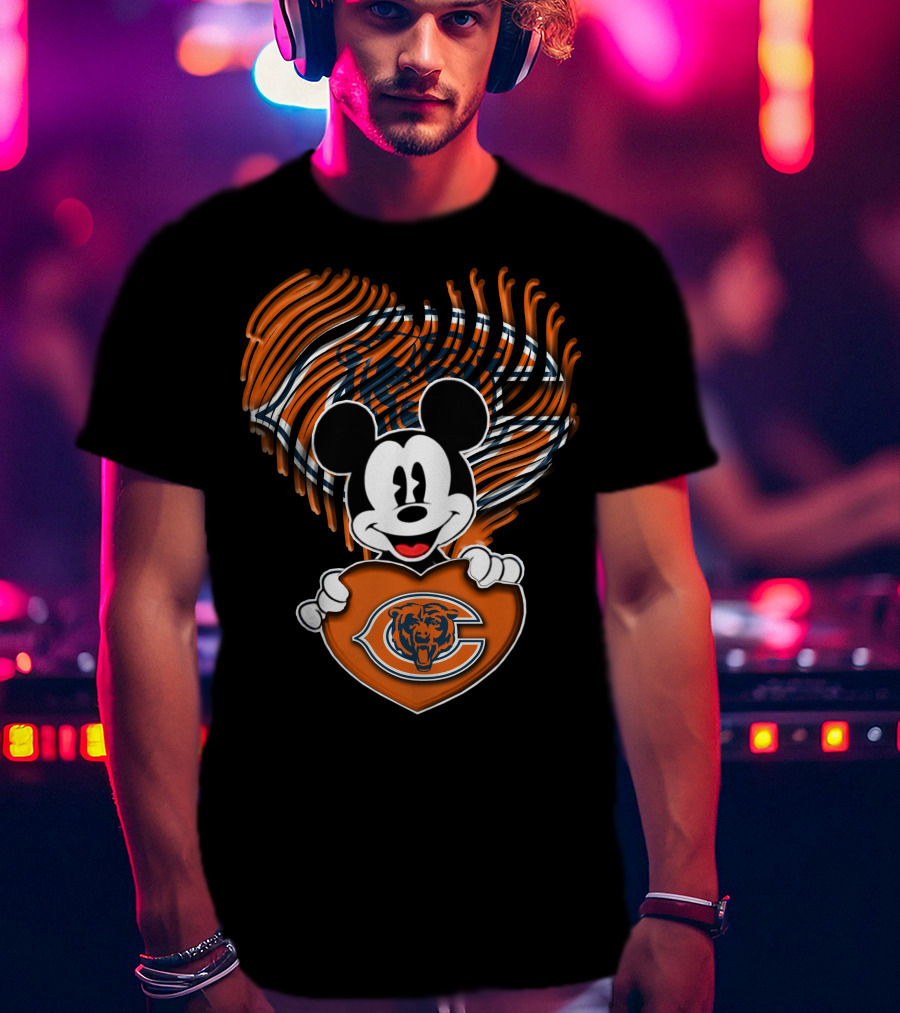 Mick And Heart Shaped Chicago Bears T-Shirt