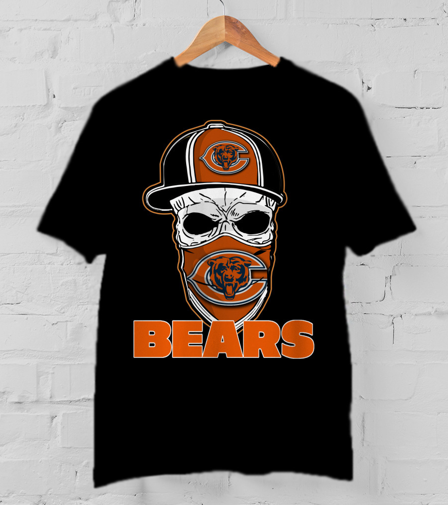Chicago Bears Skull Hat Bears Fan T-Shirt