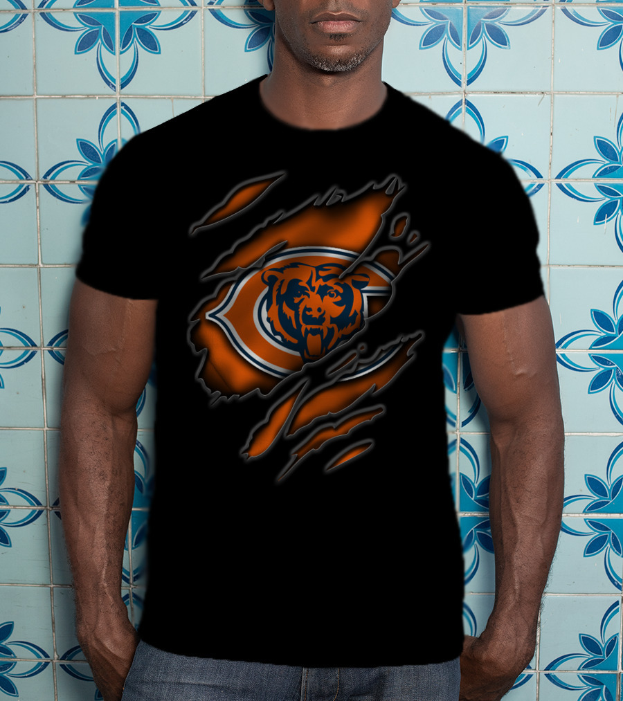 Chicago Bears Torn Claw Marks T-Shirt