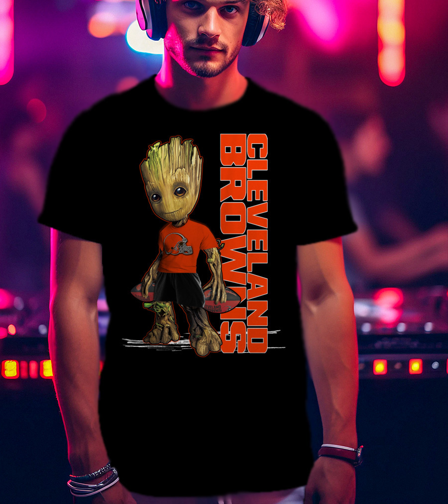 Groot Cleveland Browns NFL Team Spirit T-Shirt