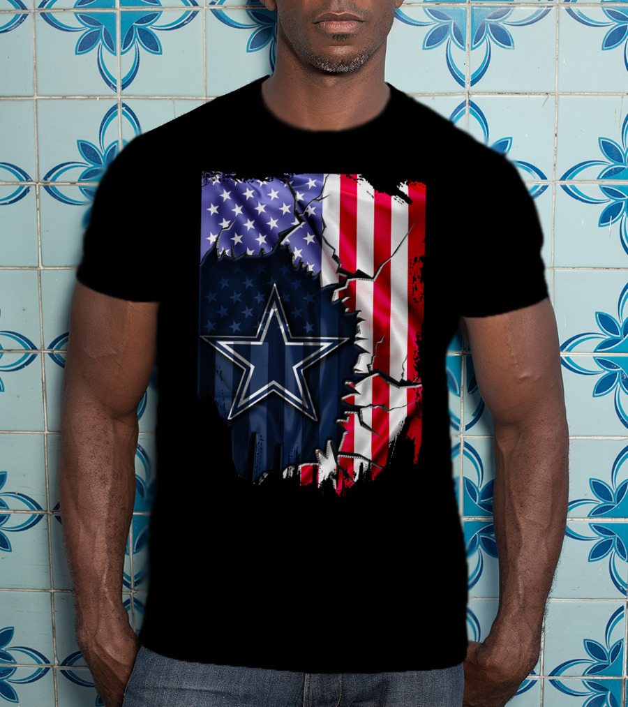 Flag V2 Dallas Cowboys American Flag Star T-Shirt