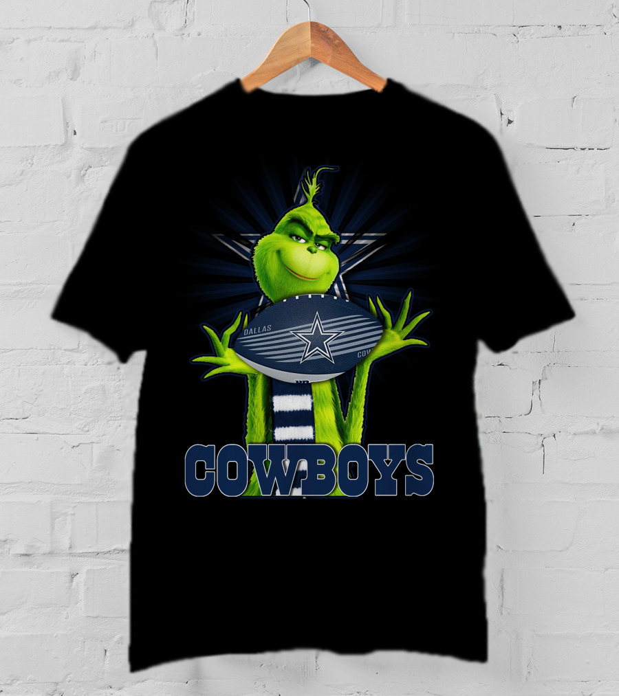 Grinch Holding Dallas Cowboys Football Nfl Fan T-Shirt