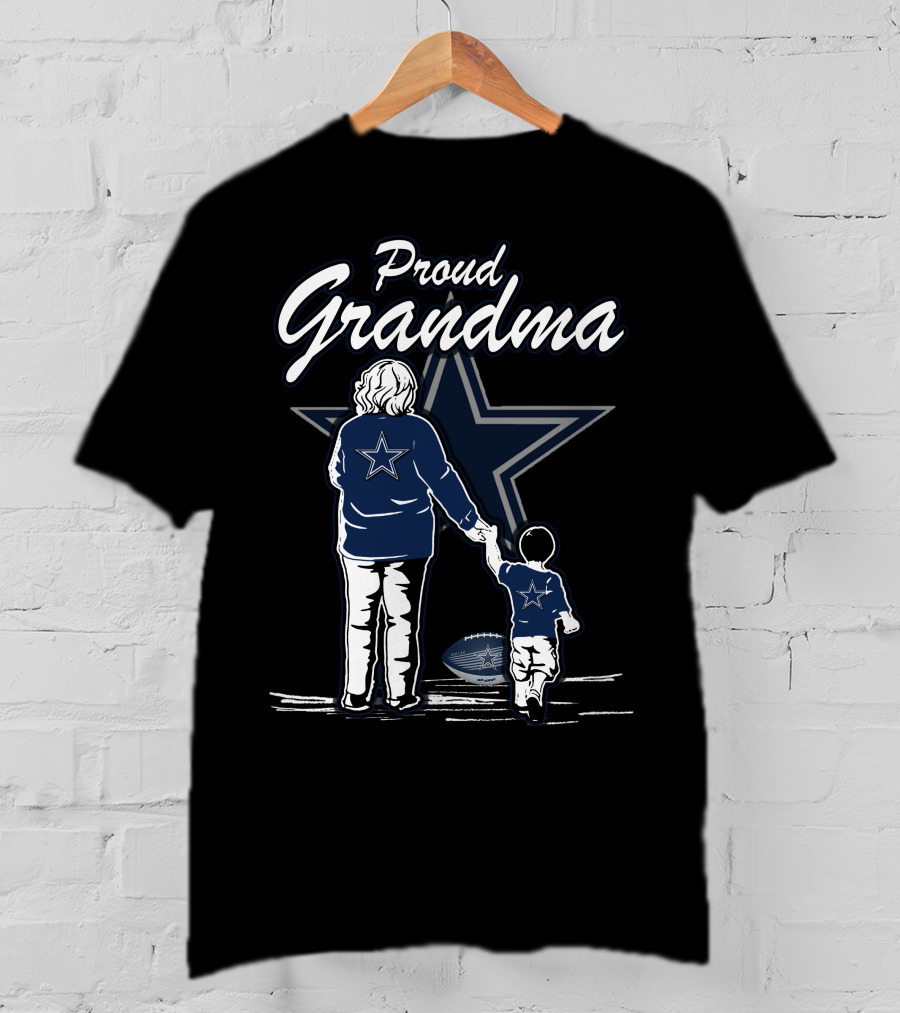 Proud Grandma Dallas Cowboys Football Star Fan Family Love T-Shirt