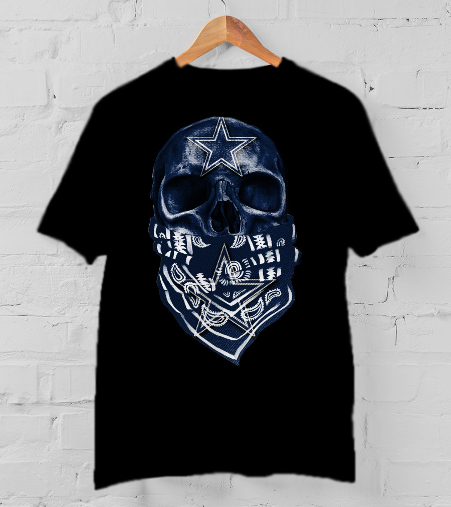 Skull Dallas Cowboys Star Bandana T-Shirt