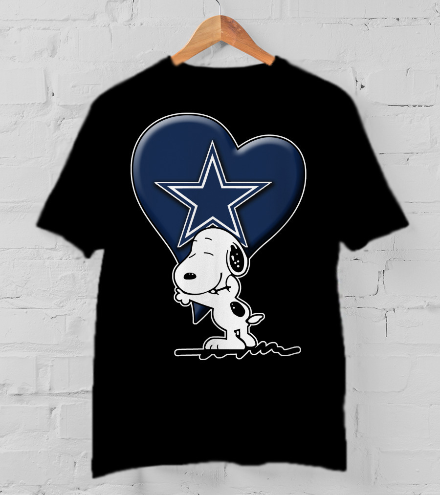 Snoopy Heart Dallas Cowboys Star T-Shirt