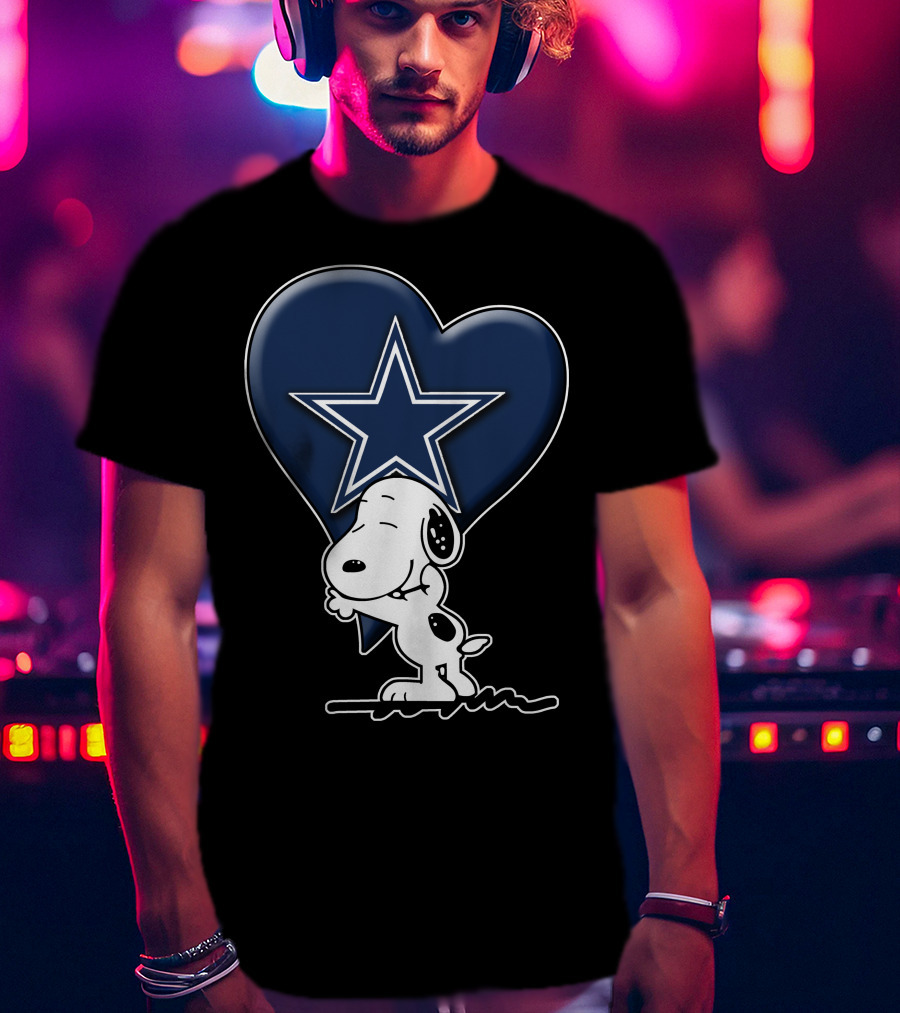 Snoopy Heart Dallas Cowboys Star T-Shirt