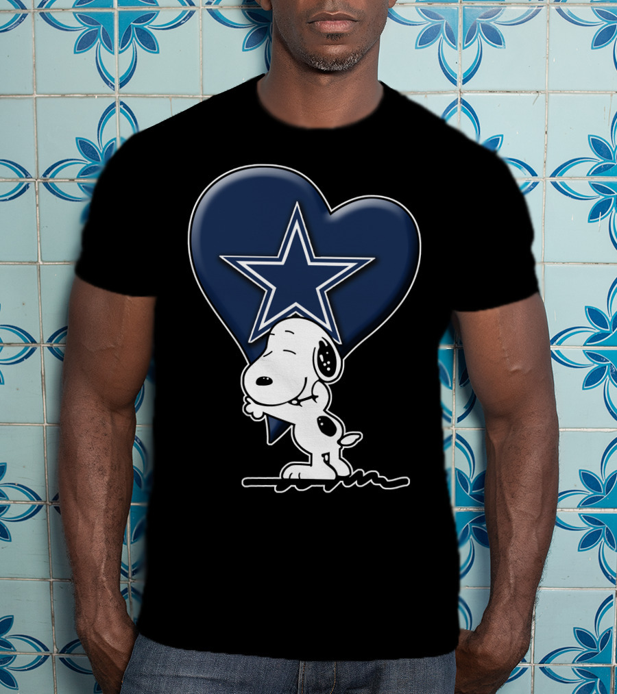 Snoopy Heart Dallas Cowboys Star T-Shirt