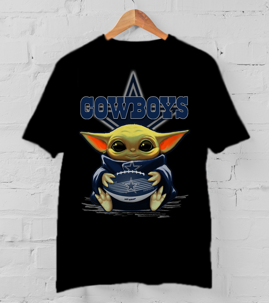 Cowboys Yoda Holding Dallas Cowboys Football T-Shirt