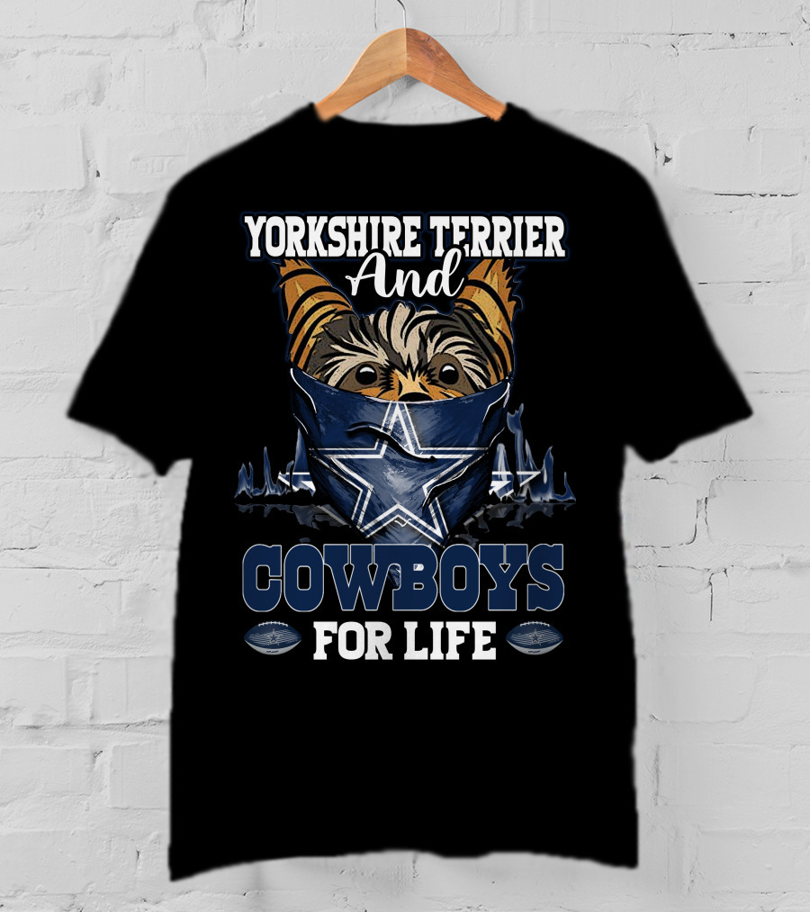 Yorkshire Terrier And Cowboys For Life T-Shirt