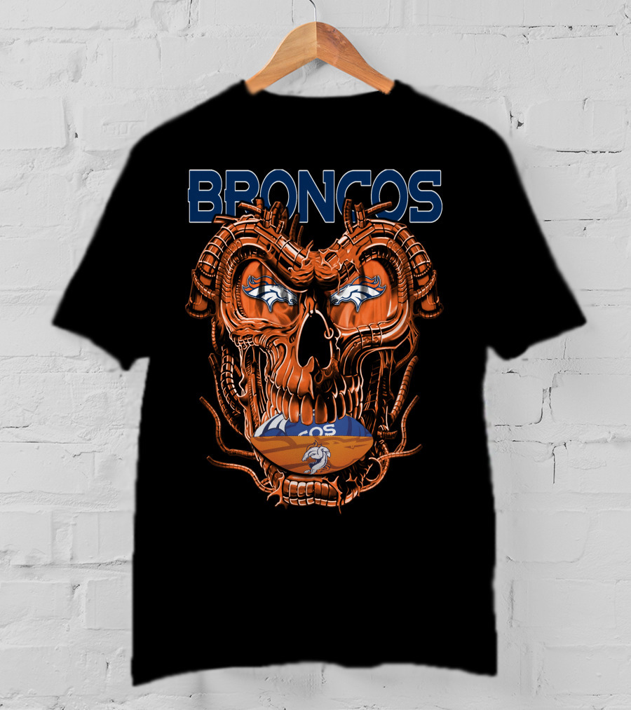 BRONCOS Dragonskull Football Helmet T-Shirt