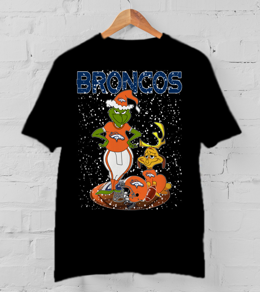 Grinchxmas DENVER BRONCOS Holiday Spirit MaxNFL T-Shirt