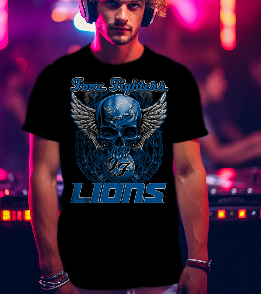 Foo Fighters Detroit Lions T-Shirt