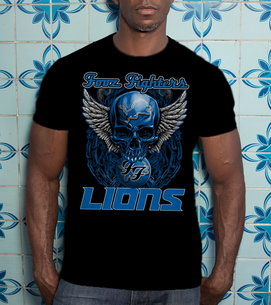 Foo Fighters Detroit Lions T-Shirt