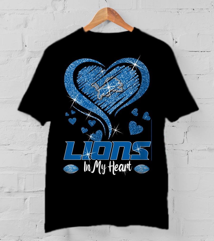 LIONS In My Heart Detroit T-Shirt