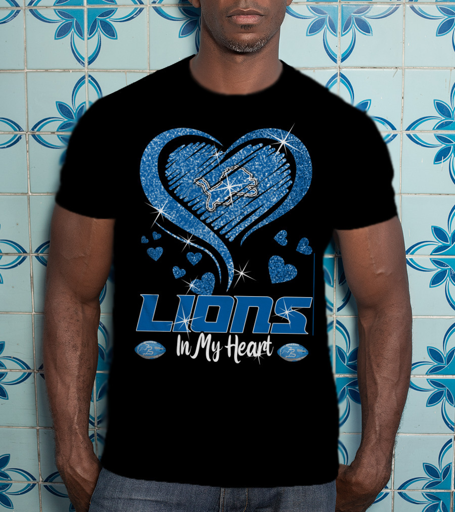 LIONS In My Heart Detroit T-Shirt