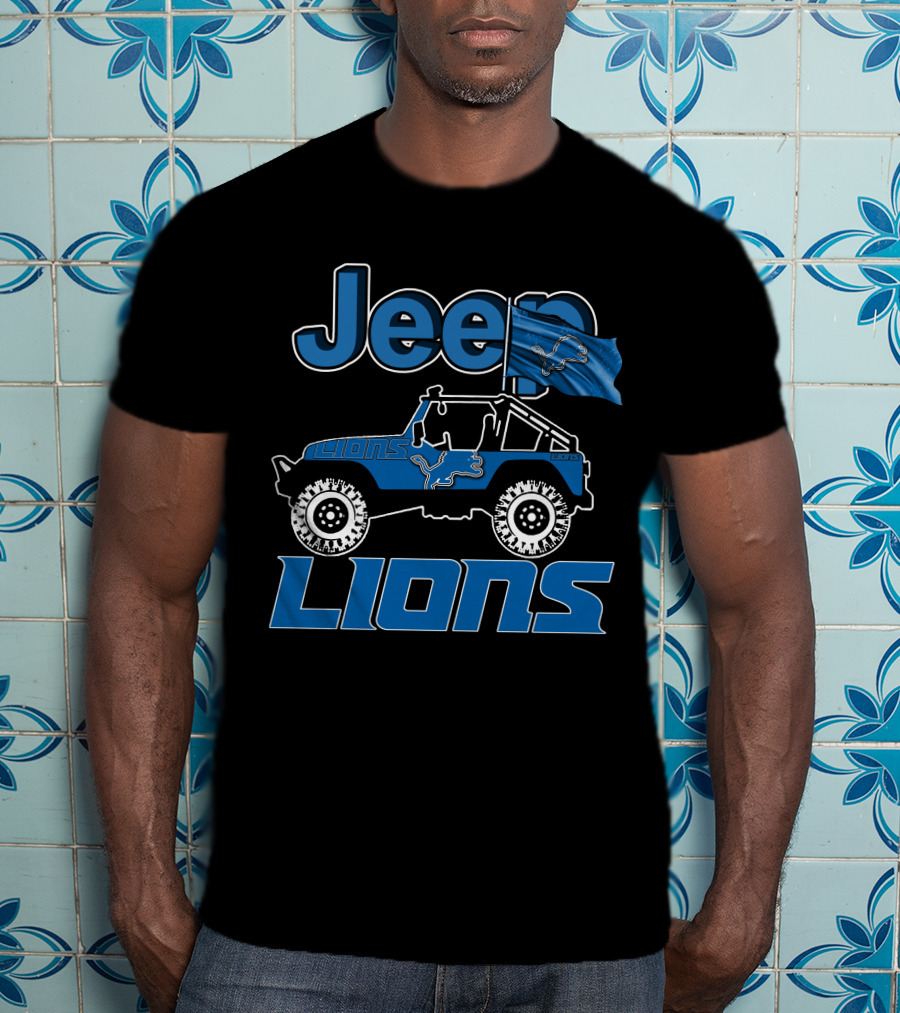 Jeep Detroit Lions Football Team Collaboration T-Shirt