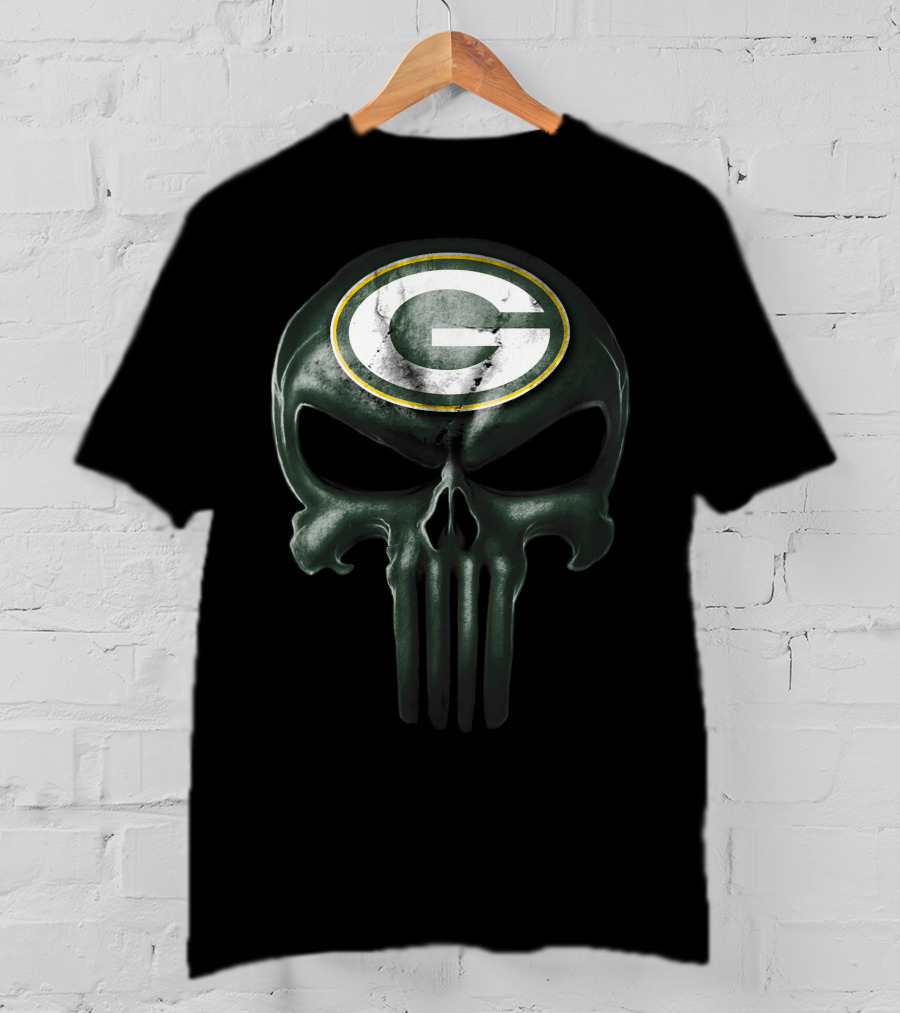 Skull Green Bay Packers T-Shirt