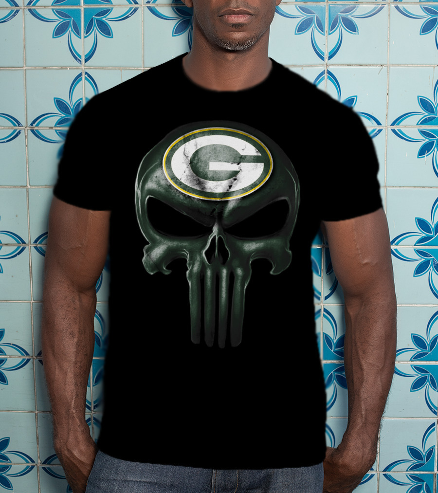 Skull Green Bay Packers T-Shirt