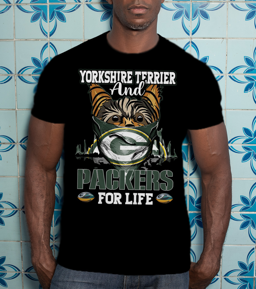 Yorkshire Terrier And Packers For Life T-Shirt