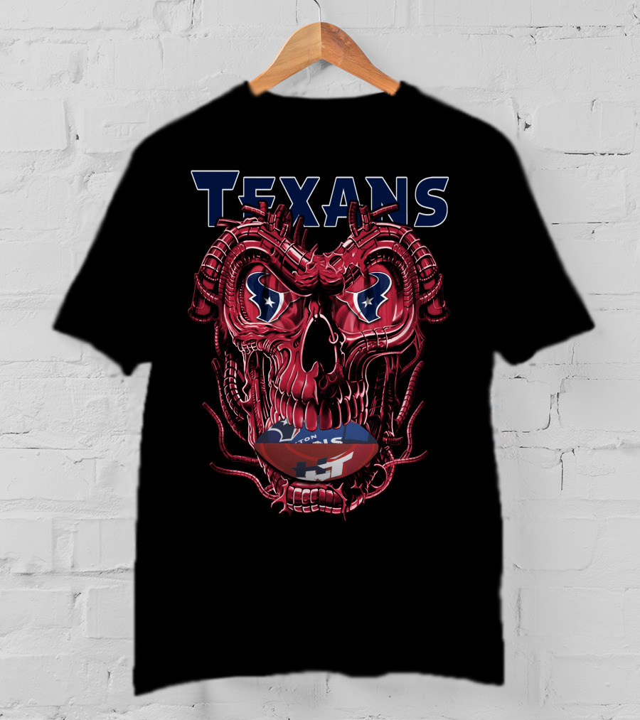 Texans Dragonskull Football Graphics T-Shirt