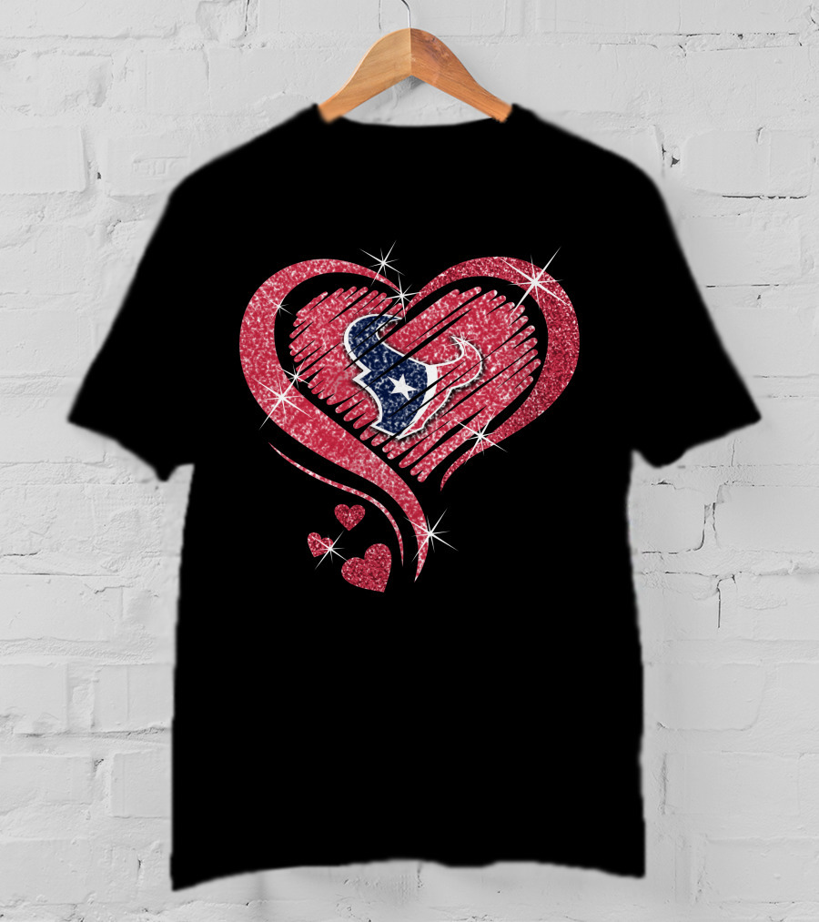 Heart Diamond Houston Texans T-Shirt