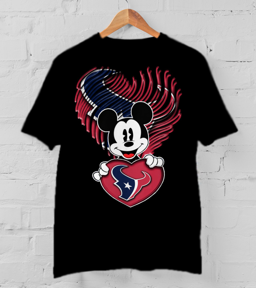 Mick Houston Texans Heart T-Shirt