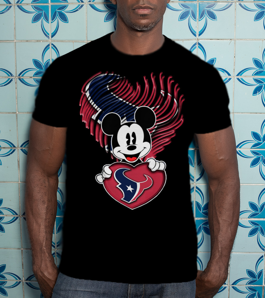 Mick Houston Texans Heart T-Shirt