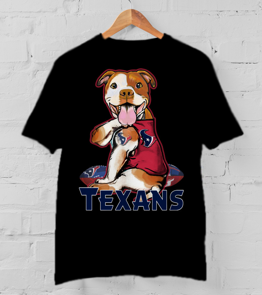 Texans Pitbull Football Team Spirit T-Shirt