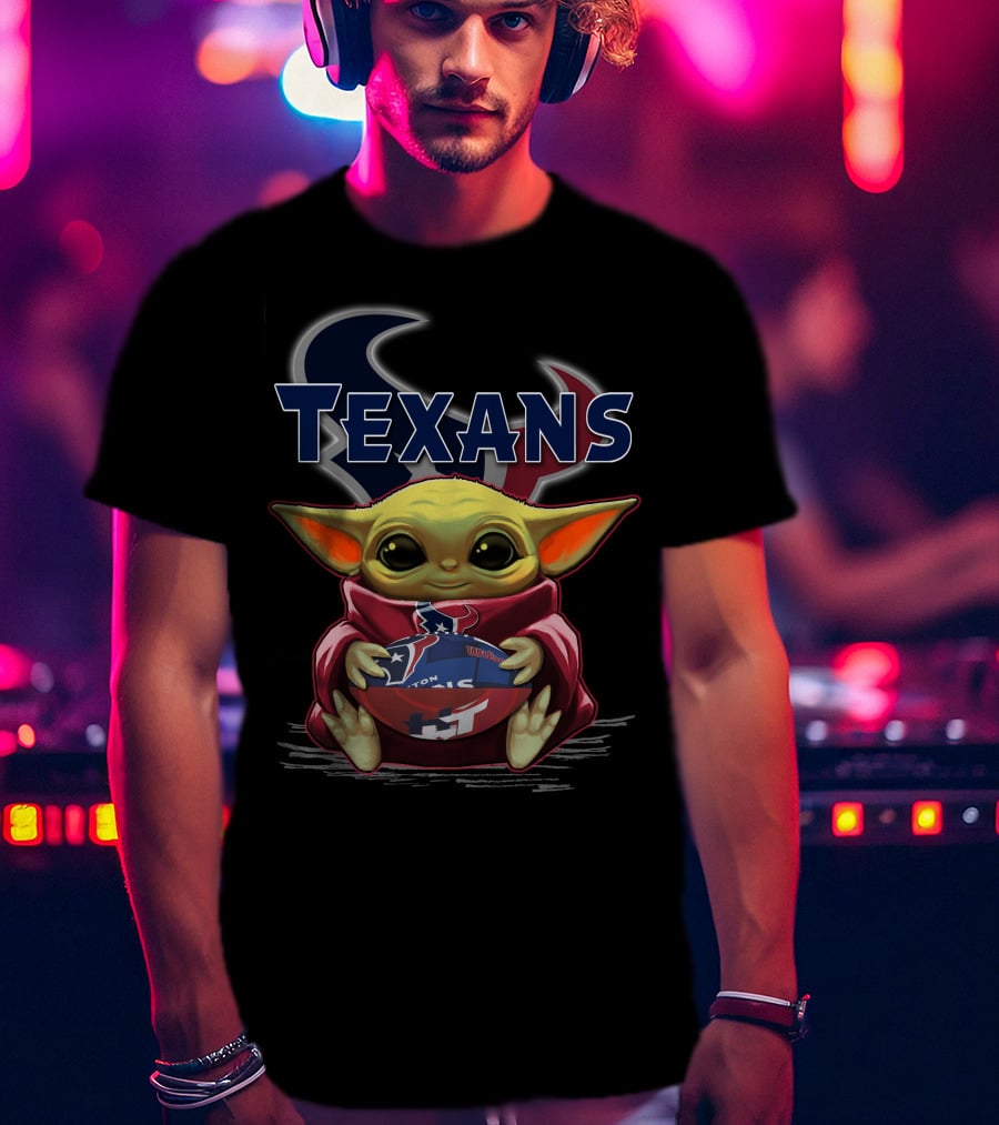 Texans Yoda Star Wars Football Fan T-Shirt