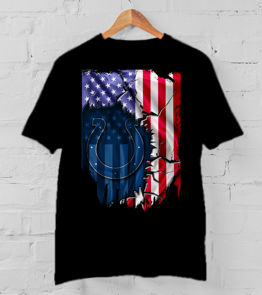 Indianapolis Colts American Flag Polo T-Shirt