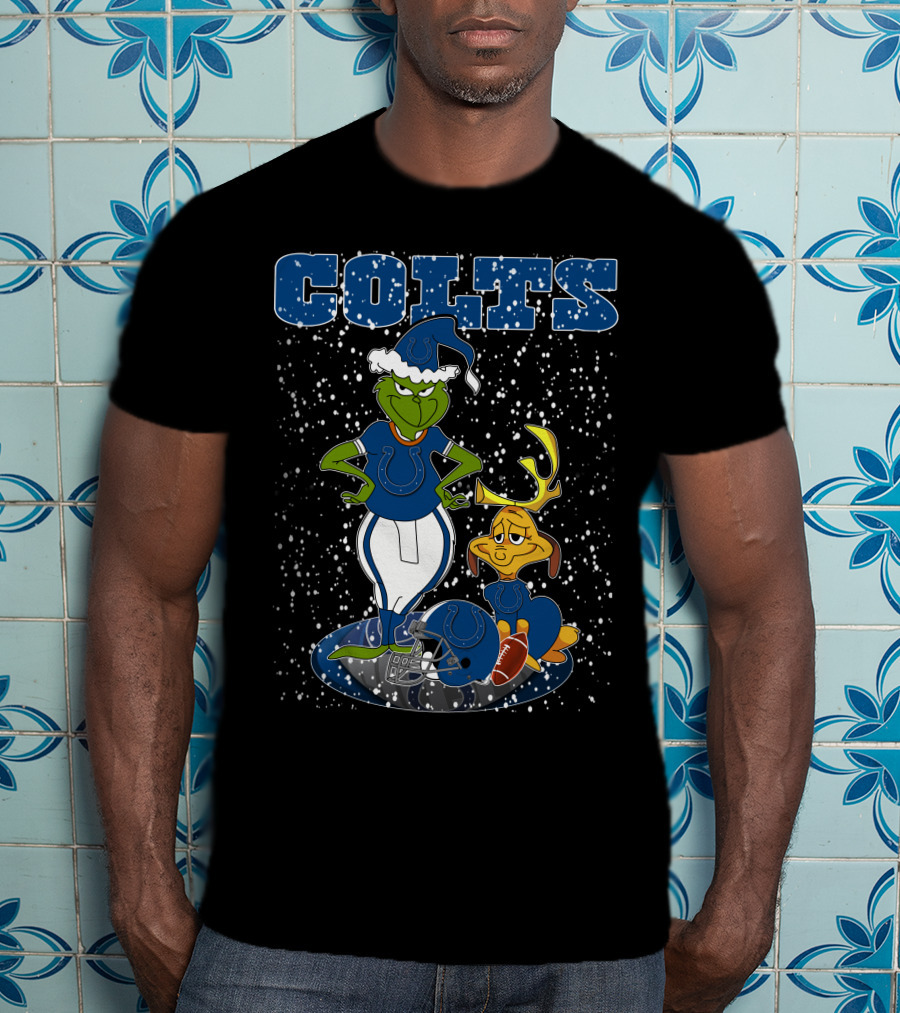 Grinchxmas Indianapolis Colts Football Snow Scene T-Shirt