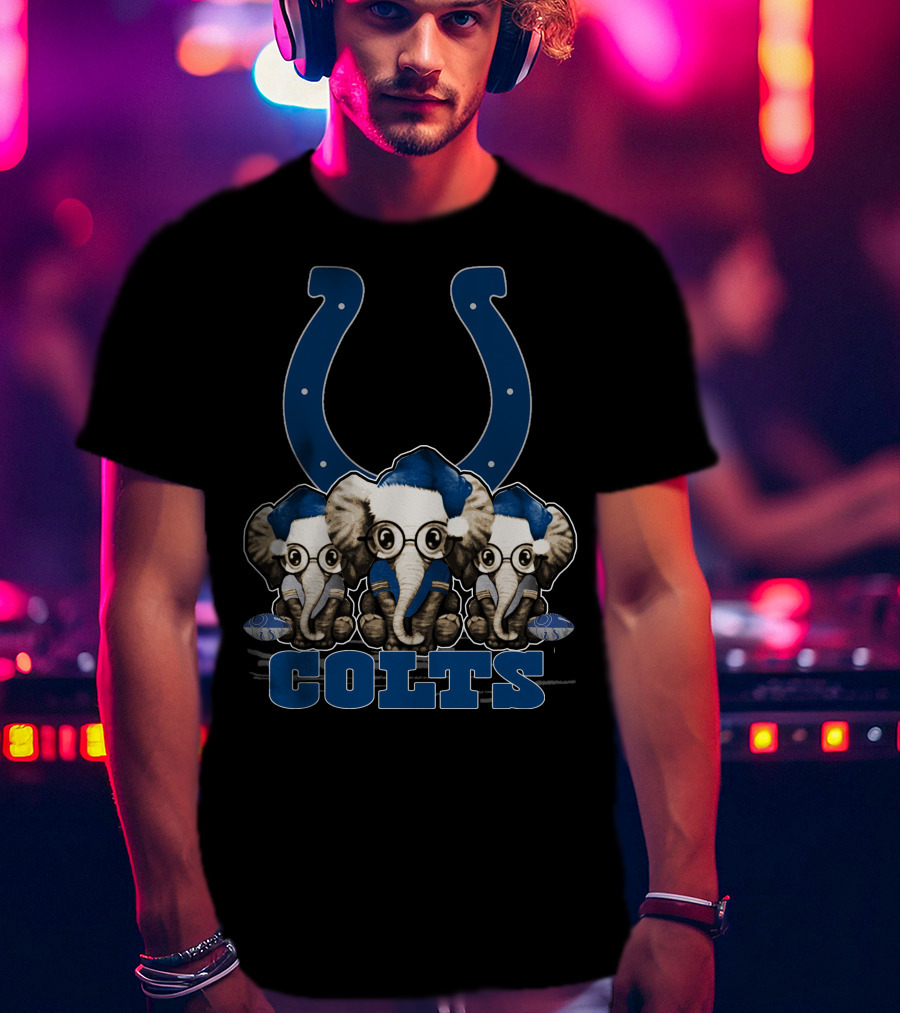 Colts Christmas Elephants Indianapolis T-Shirt