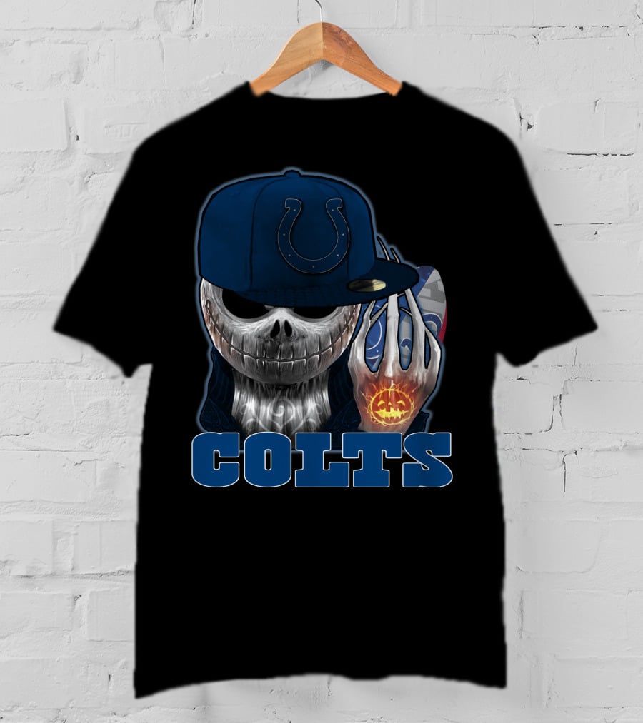 Jackskull Halloween Indianapolis Colts Spirit T-Shirt