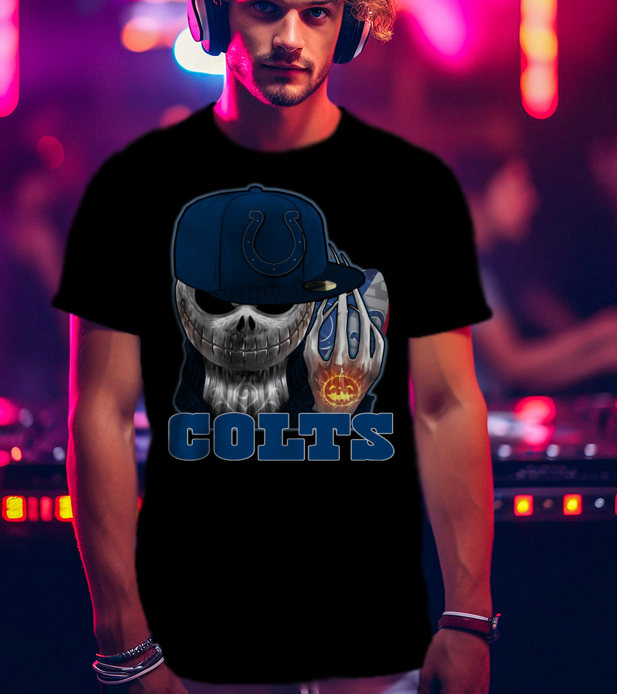Jackskull Halloween Indianapolis Colts Spirit T-Shirt