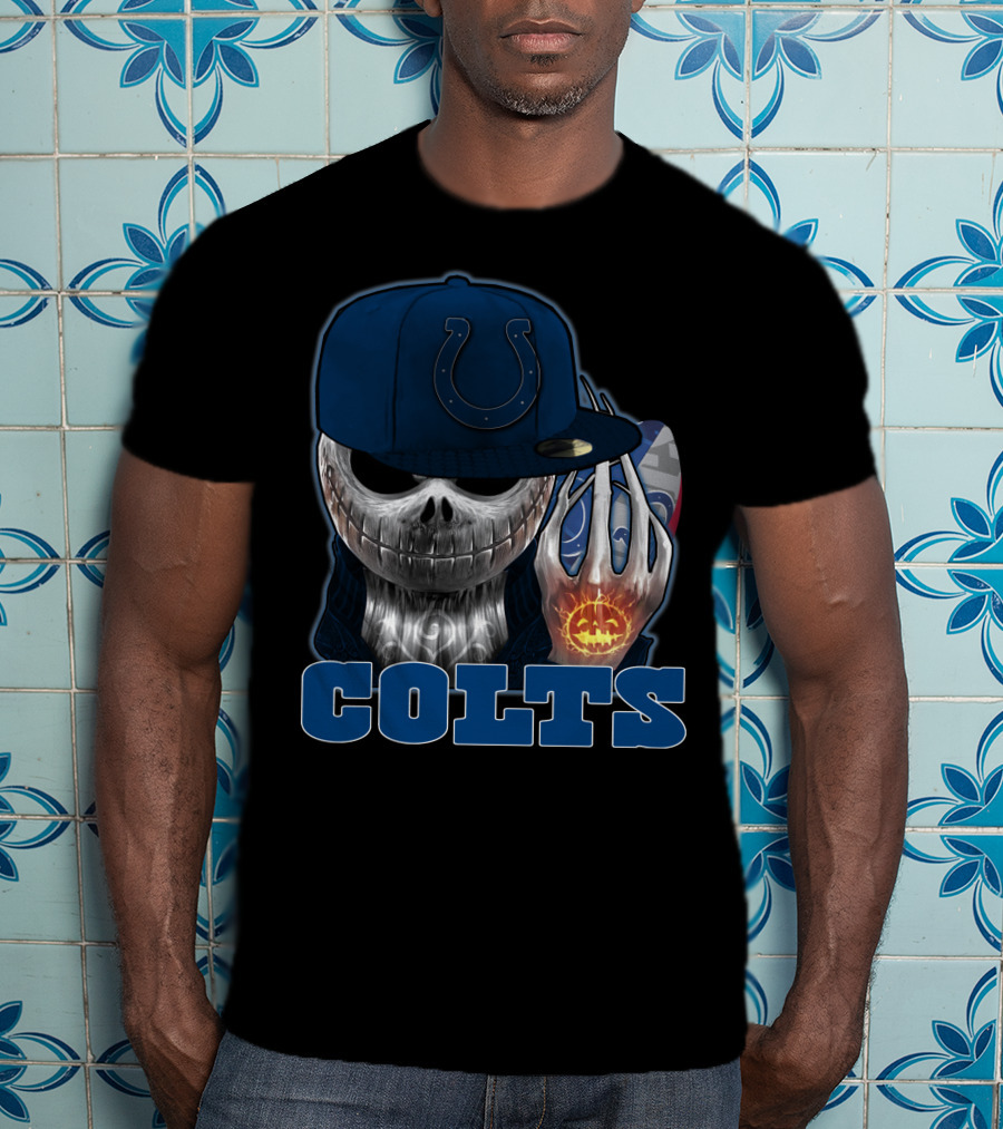 Jackskull Halloween Indianapolis Colts Spirit T-Shirt