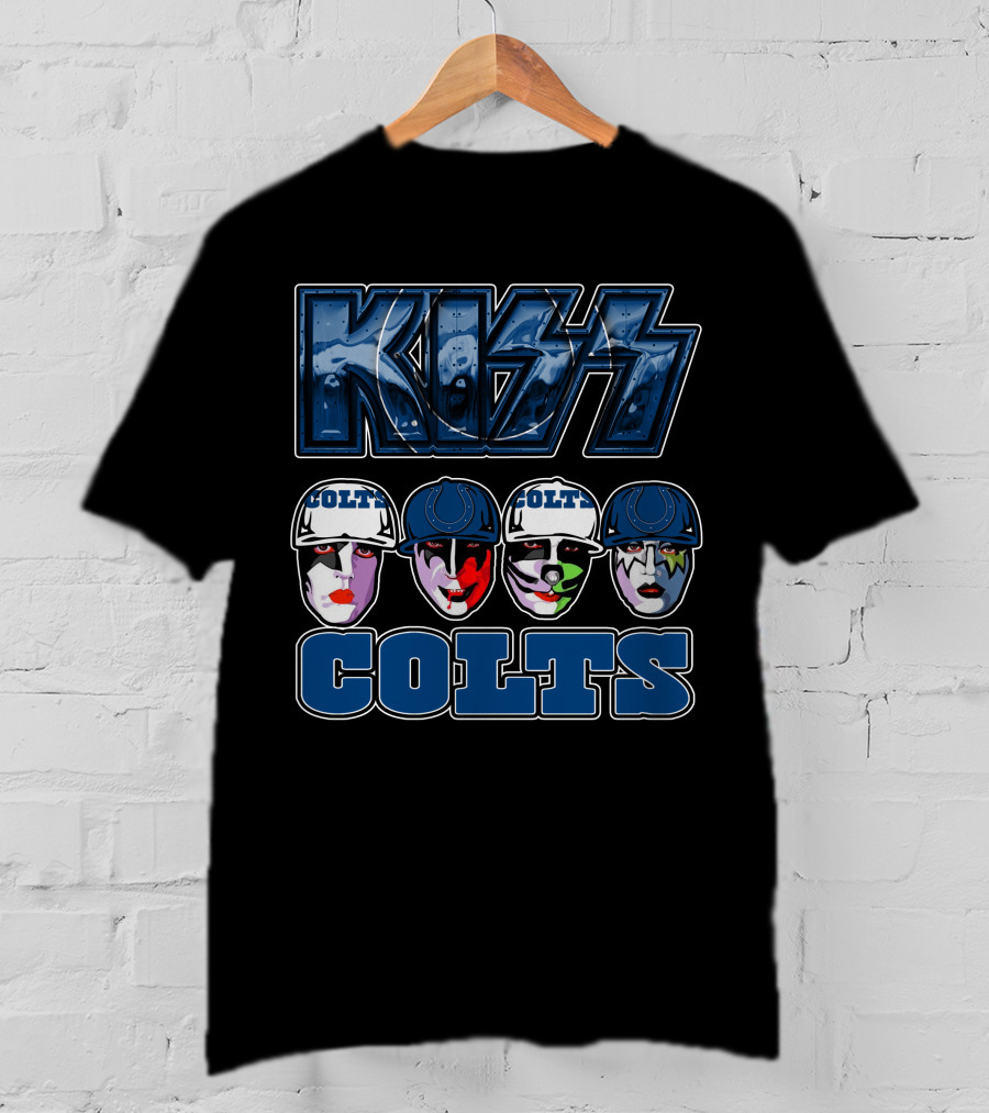 KISS Indianapolis Colts Face Paint Helmets T-Shirt