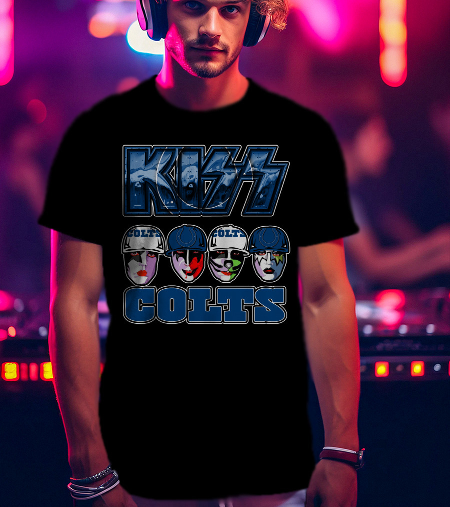 KISS Indianapolis Colts Face Paint Helmets T-Shirt
