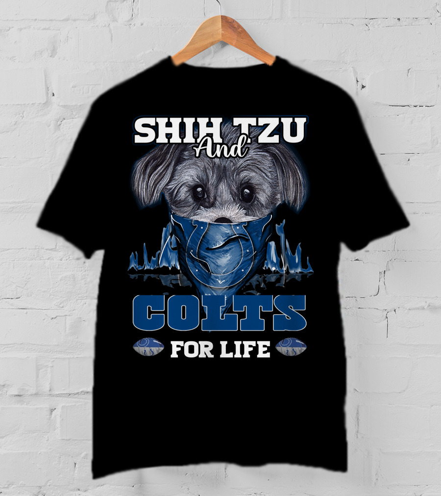 Shih Tzu And Colts For Life T-Shirt