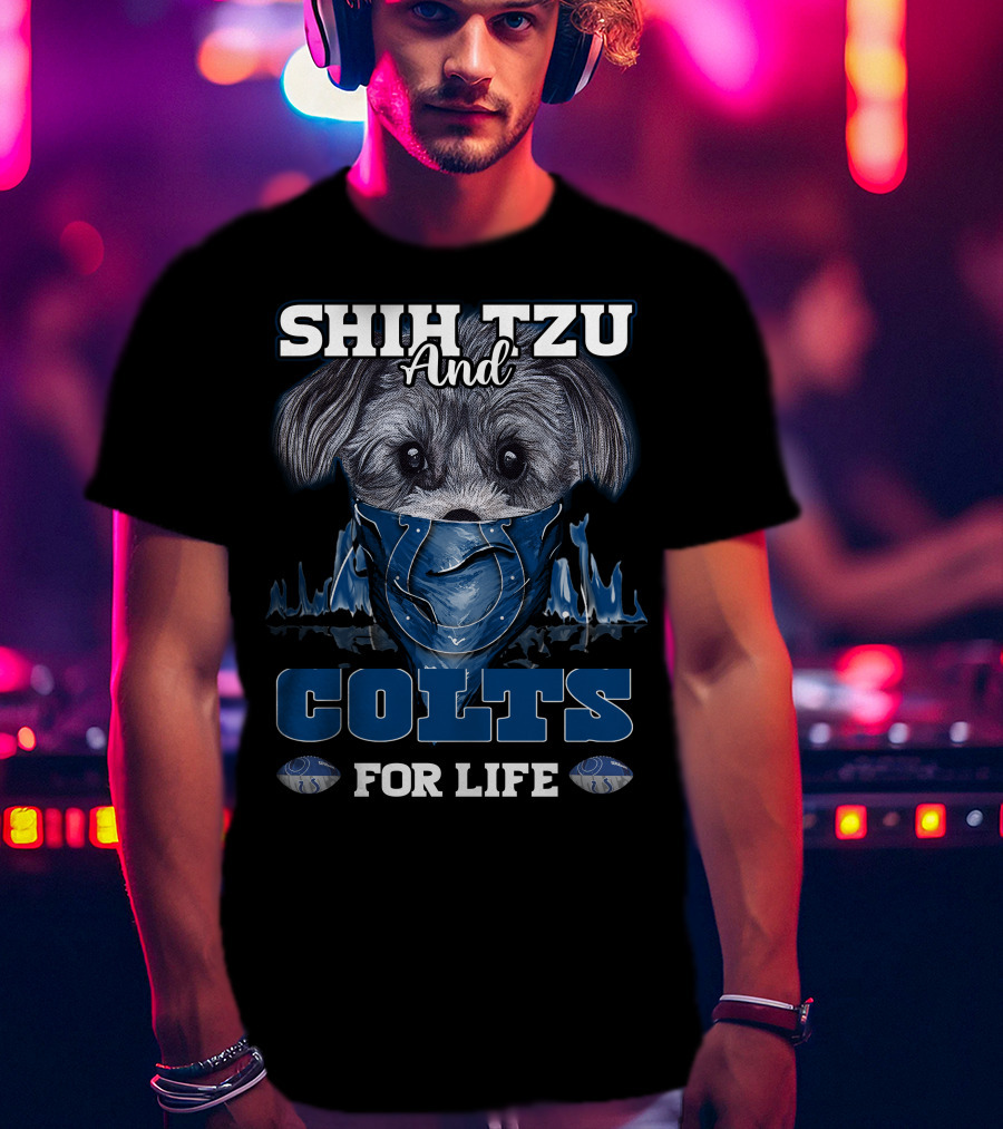 Shih Tzu And Colts For Life T-Shirt