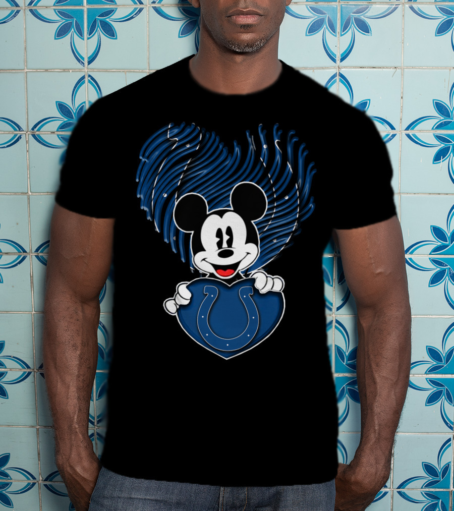 Mick Heart Indianapolis Colts Blue T-Shirt