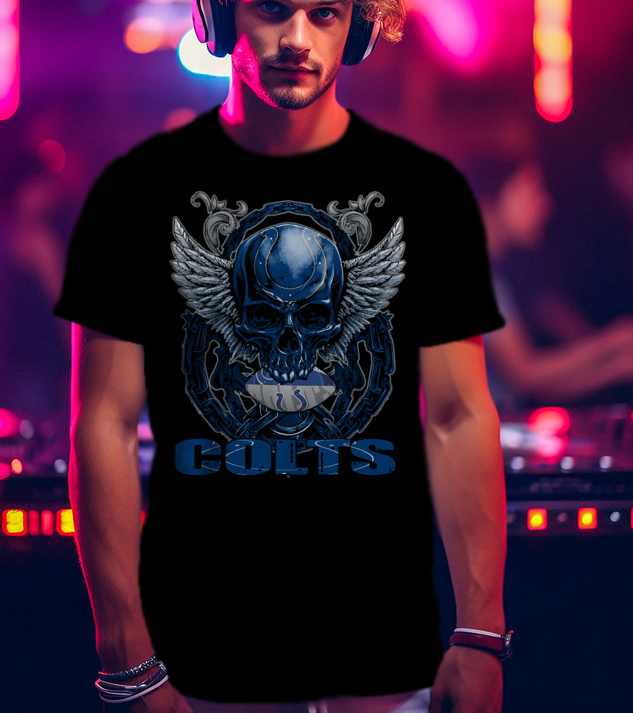 Colts Winged Skull Football Indianapolis T-Shirt