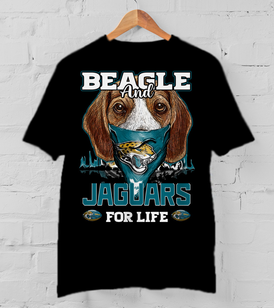 Beagle And Jaguars For Life Jacksonville Fans T-Shirt