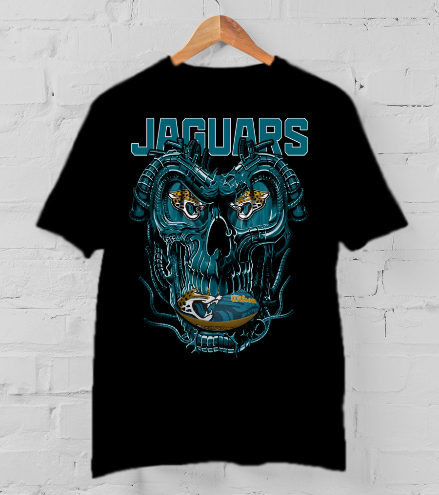 Jaguars Dragonskull Jaguar Heads Football Wilson T-Shirt