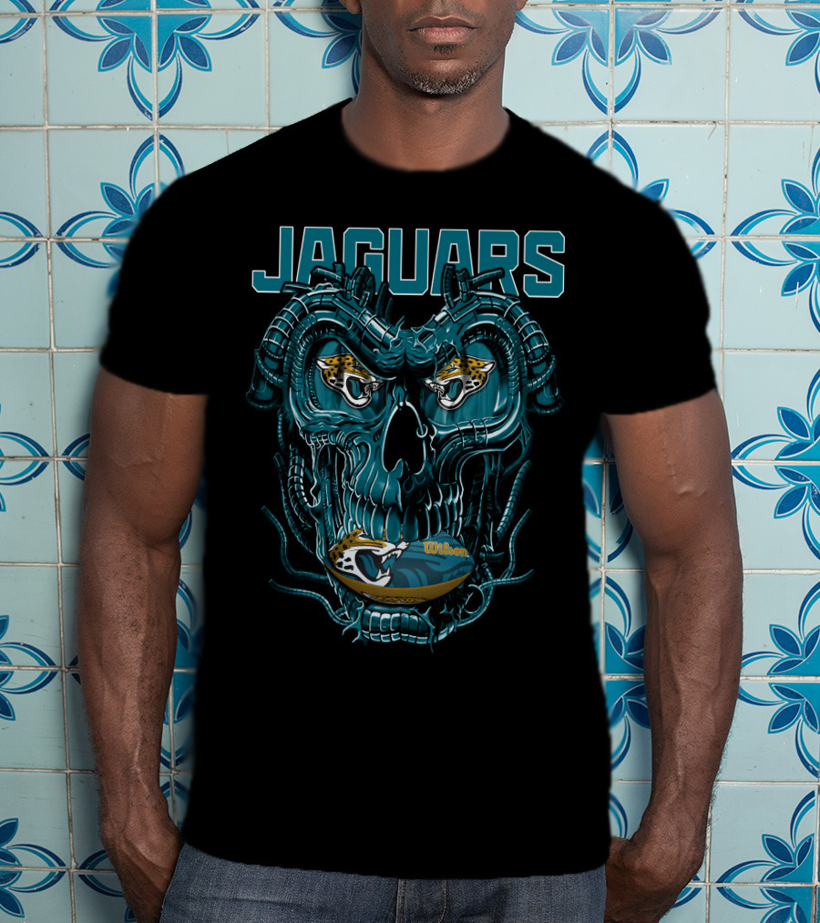 Jaguars Dragonskull Jaguar Heads Football Wilson T-Shirt